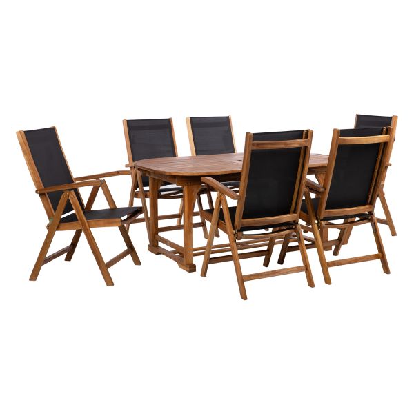 Aiamööblikomplekt FABIOLA laud ja 6 tooli