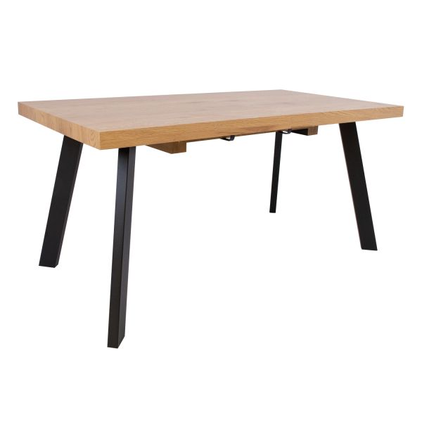 Dining table BRIGIT 159/198x84,5xH77cm, light wood