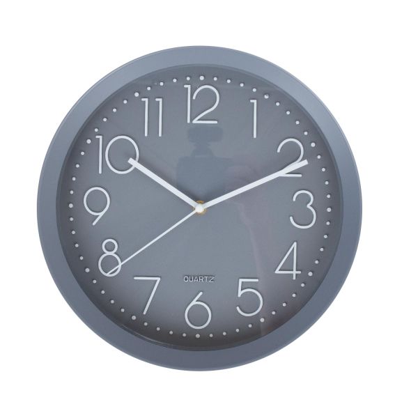 Wall clock HOLLY D30cm, grey