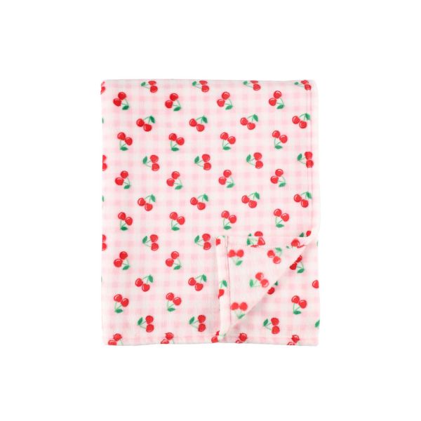 Pleed 4Living MON CHERRY 130x160cm, heleroosa/kirsid