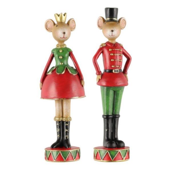 Decoration ROYAL MOUSE H21,5cm, mix