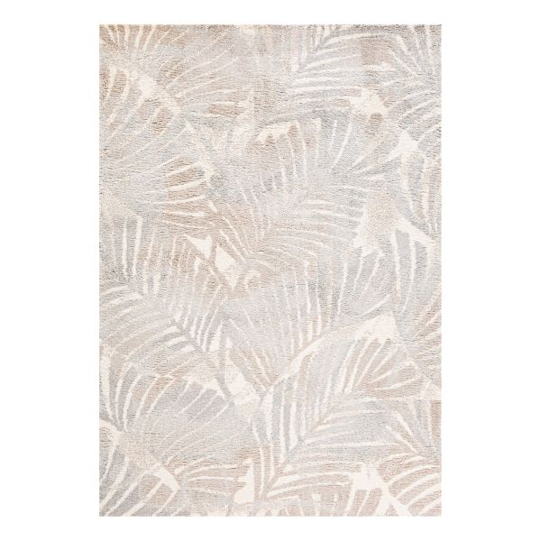 Carpet TOULOUSE-1, 160x230cm, beige/grey leaf