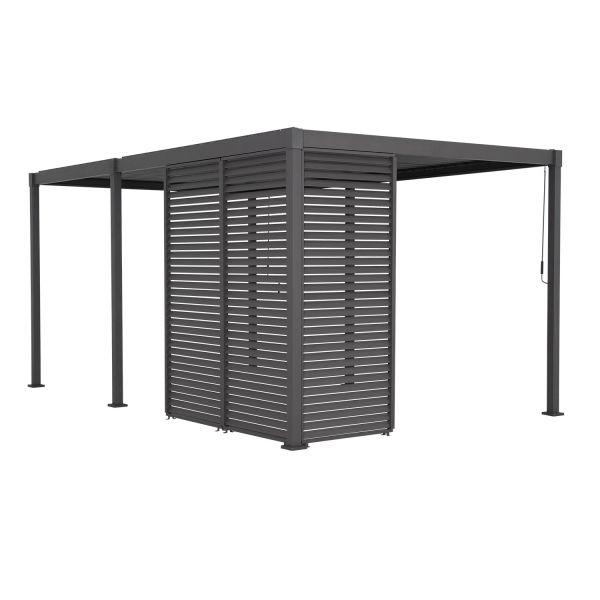 Louvers wall for gazebo MIRADOR-80/88, dark grey