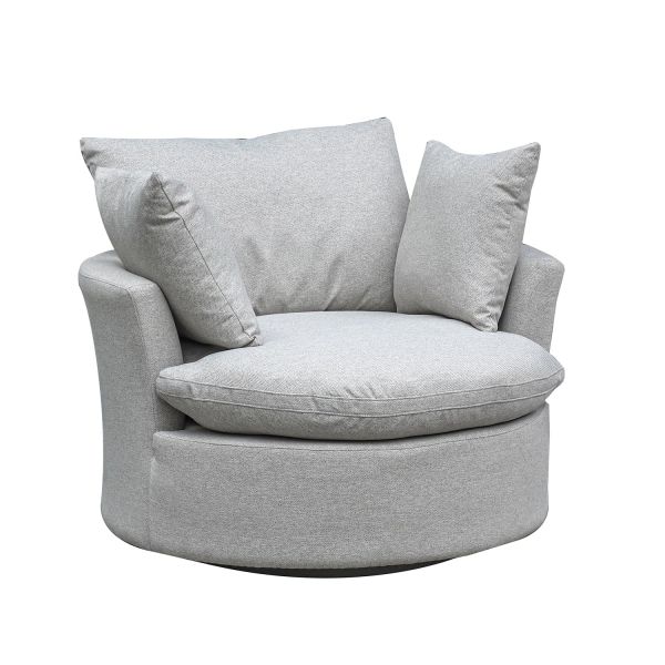 Tugitool FLUFFY pöörlev 110x105xH63cm, helehall