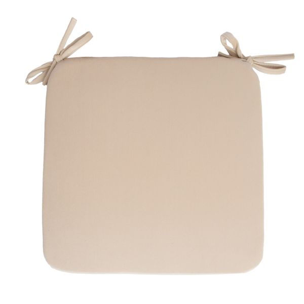 Chair pad VELVET NEW 39x39xH2,5cm, light beige