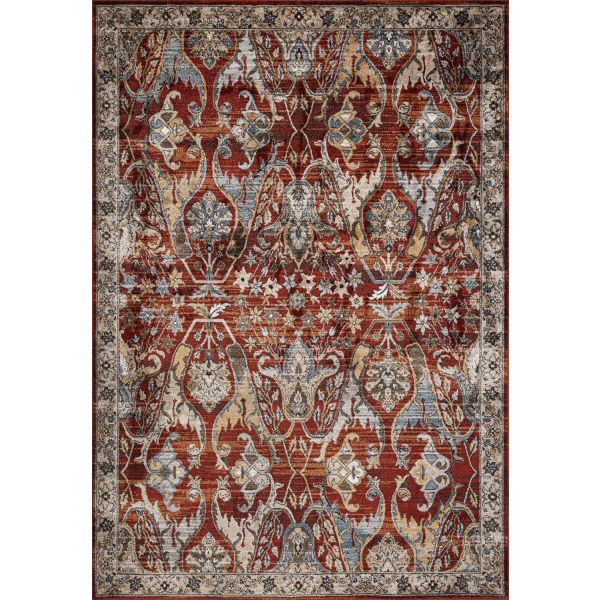 Carpet DARLY-5, 160x230cm, red/beige
