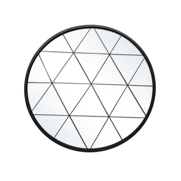 Mirror STELLA ROUND, D35cm, black frame