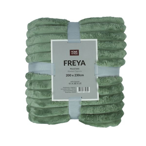 Плед FREYA XL 200х230см, светло-зеленый