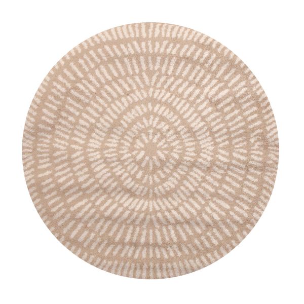 Carpet VELUTTO-1, D120cm, beige/white