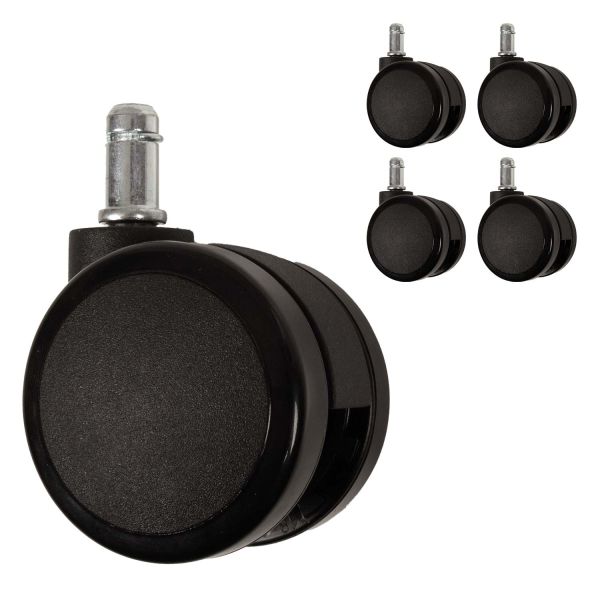 Castors MIKE 5pcs set, D60mm, black