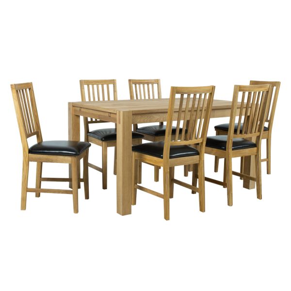 Dining set CHICAGO NEW table 140x90cm and 6 chairs