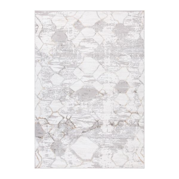 Carpet SALAMANCA-3, 133x190cm, silver/white