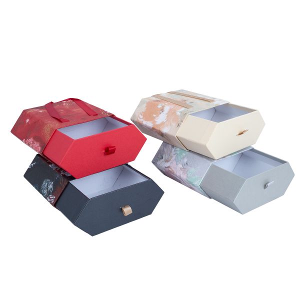 Коробка EDENX H15см, с ящиком, микс