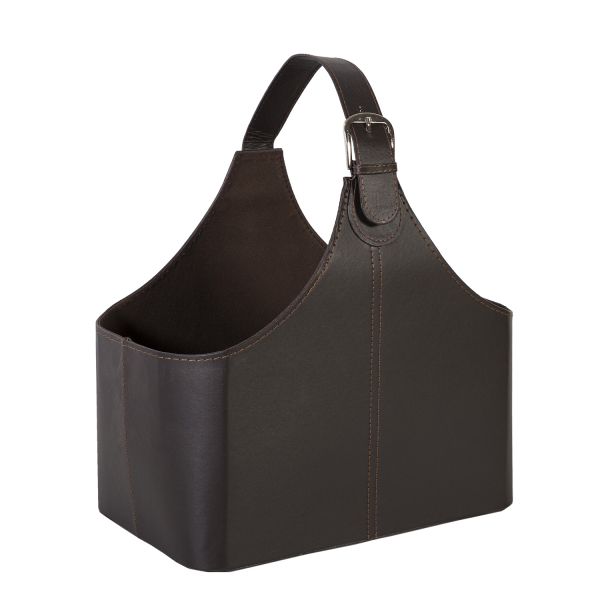 Ajalehekorv WALTER 22x38xH33cm, tumepruun