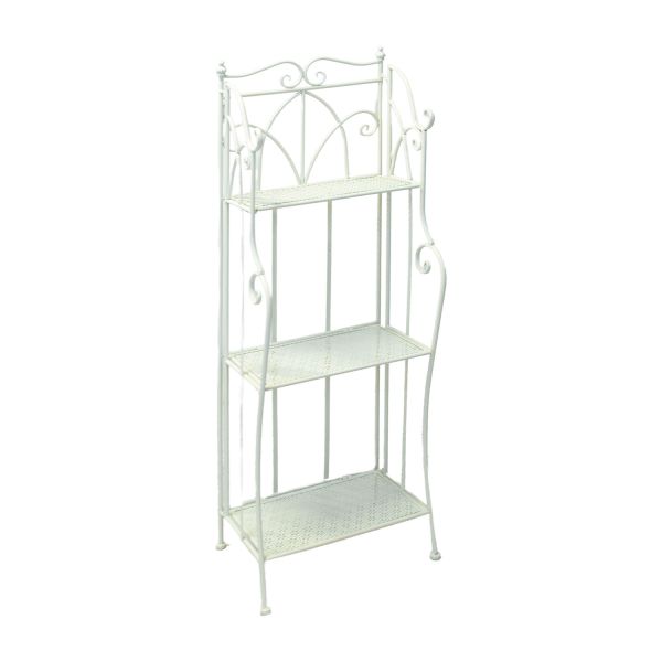 Riiul SANDY 40x28xH126cm, antiikvalge