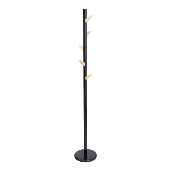 Coat rack FOREST D28xH177cm, black/natural