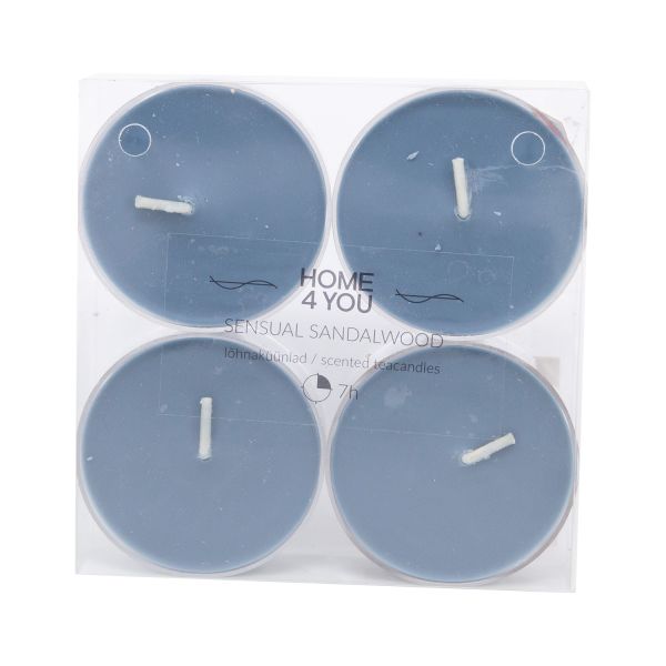 Teeküünlad 4tk MAXI SENSUAL SANDALWOOD
