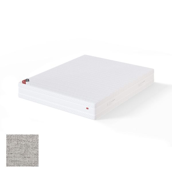 Spring mattress BLACK MULTIPOCKET VERANO 140x200cm, firm, light grey