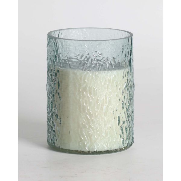 Scented candle in glass NATURE GREEN H13cm, Southern Night