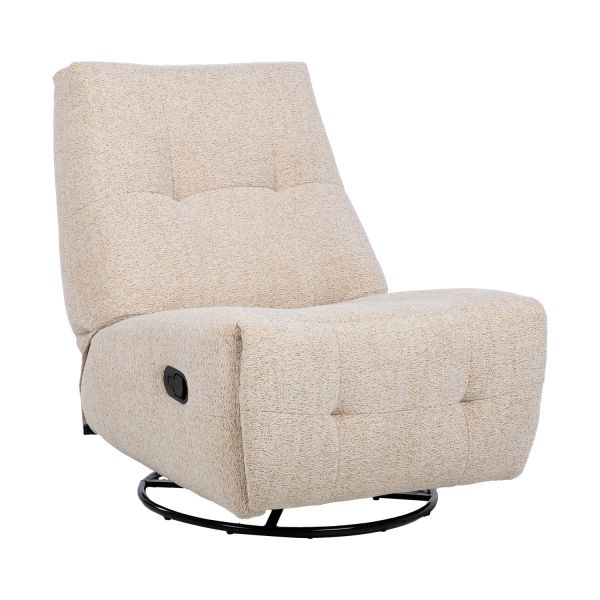 Tugitool WILLA manuaalne recliner, pöörlev ja kiikuv, beež