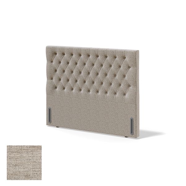 Headboard RED/BLACK SOLHALL VERANO 140cm, light beige