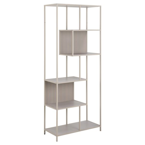 Bookcase SEAFORD 77x35xH185cm, grey