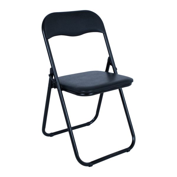 Folding chair CATERINA black/PVC