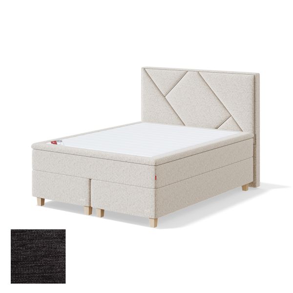 Continental bed RED CONTINENTAL VERANO 140x200cm, soft, dark grey