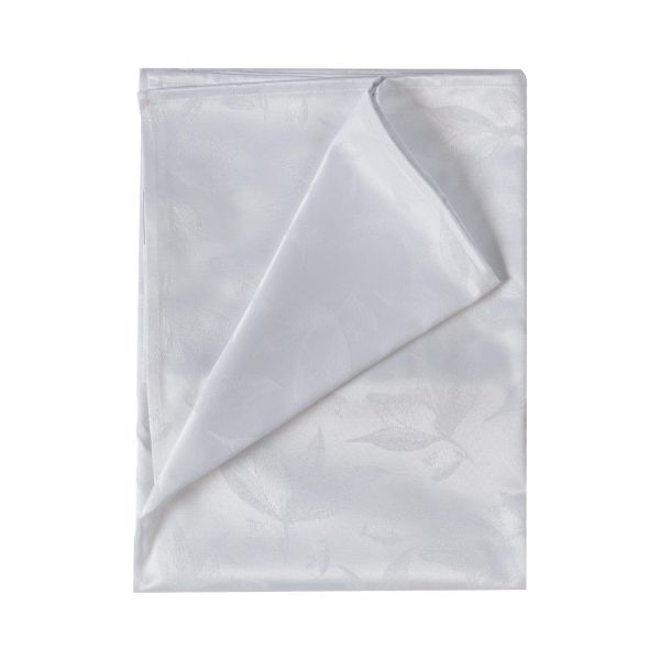 Скатерть PARTY 136x250см, белые листья