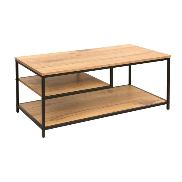 Coffee table DIMITRA 100x50xH40cm, rustic/black