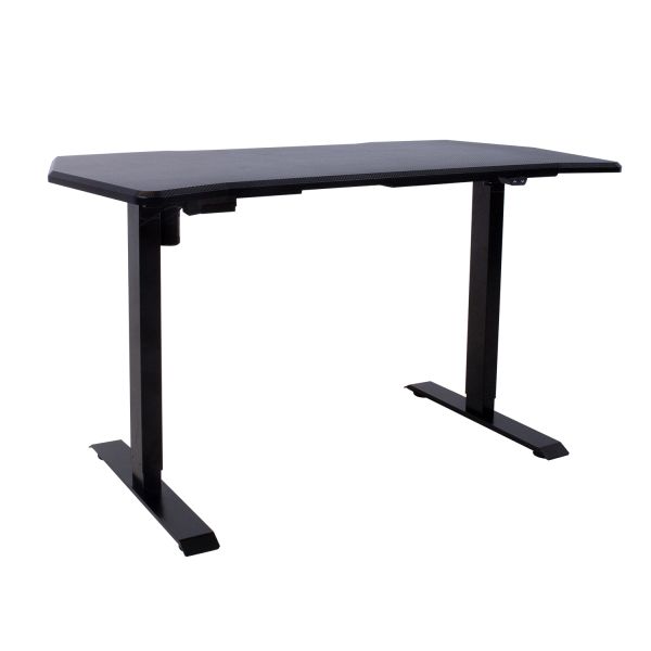 Gaming table GAMER with 1 motor 140x70xH71-121cm, black