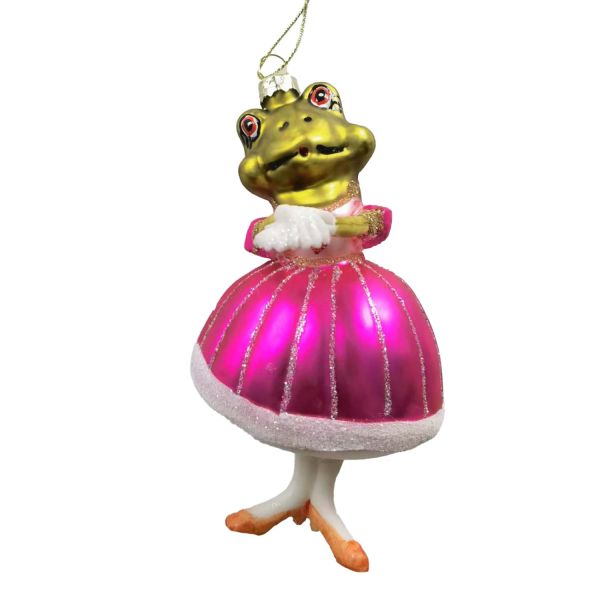 Jõuluehe JOY FROG PRINCESS 12.2cm, klaas