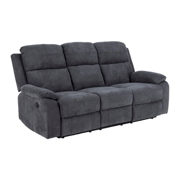 Diivan MORA 3-kohaline recliner, tumehall