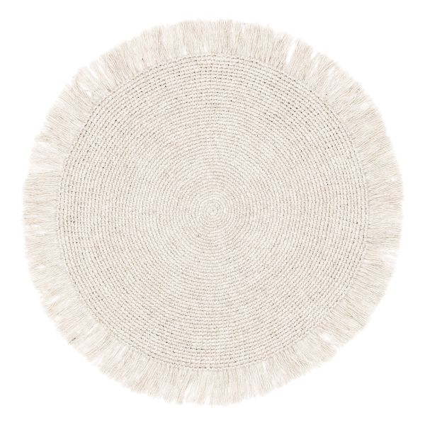 Vaip FanniK LAAVU D100cm, naturaalne valge