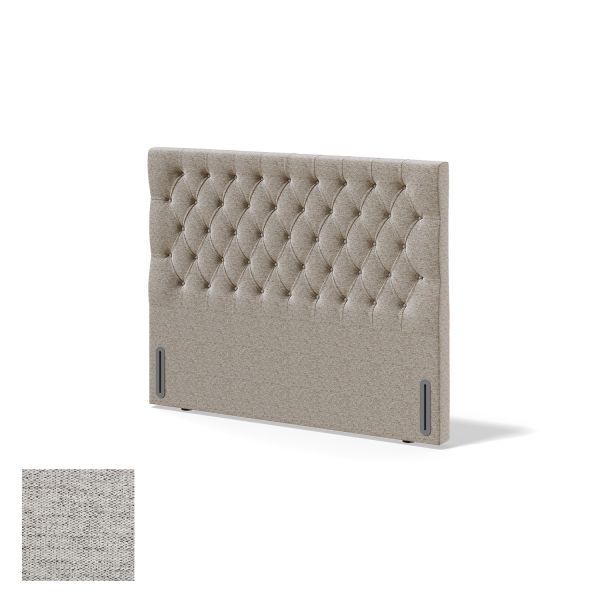 Headboard RED/BLACK SOLHALL VERANO 180cm, light grey
