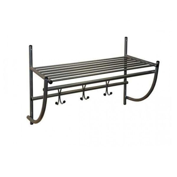 Wall coat rack ALTO 75x50x35cm, dark silver