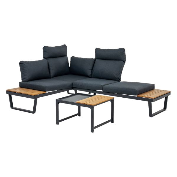 Garden furniture set MOERS multifunctional, grey