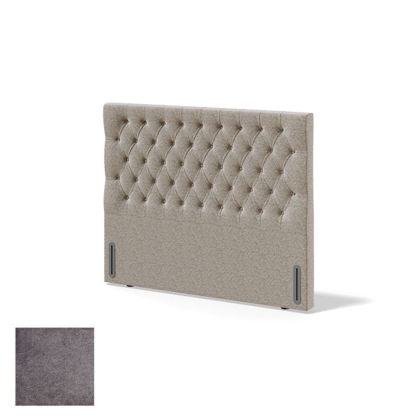 Headboard RED/BLACK SOLHALL HARRISSON 120cm, grey
