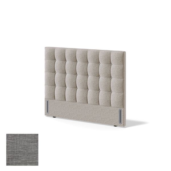 Headboard RED/BLACK BLOCKELIS MANGO 180cm, light grey