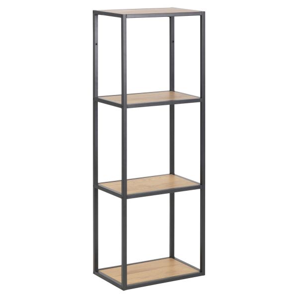 Wall shelf SEAFORD 24x37xH108cm, oak