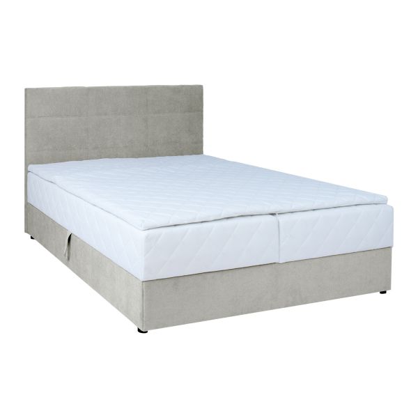 Continental bed LEVI 160x200cm, with mattress, dark beige