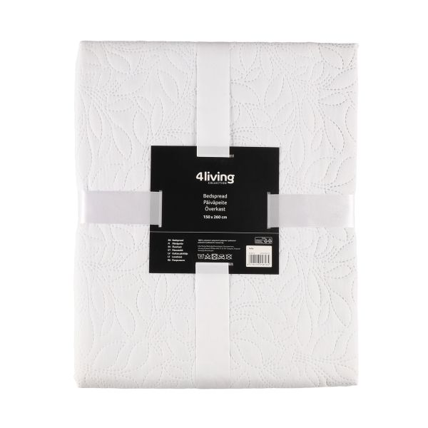Bedspread SOFIA 150x260cm, white