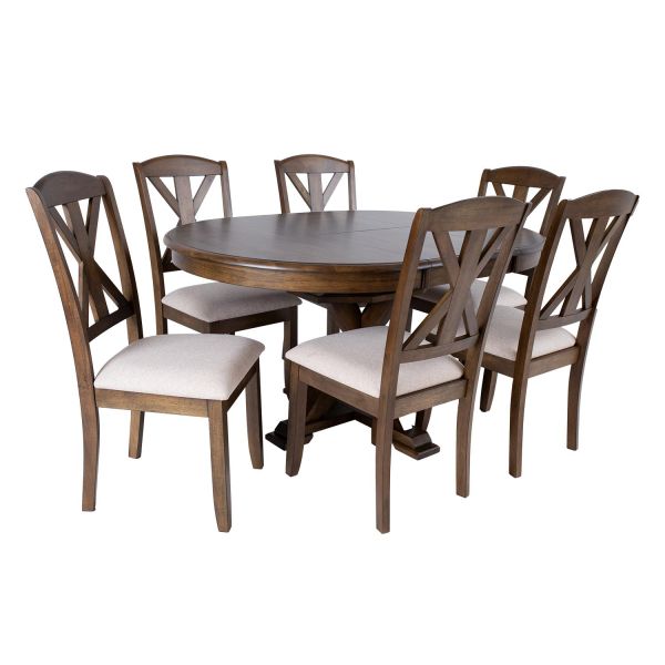 Dining set JAMES table and 6 chairs
