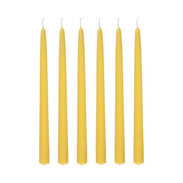 Antique  candles  6 pcs Yellow