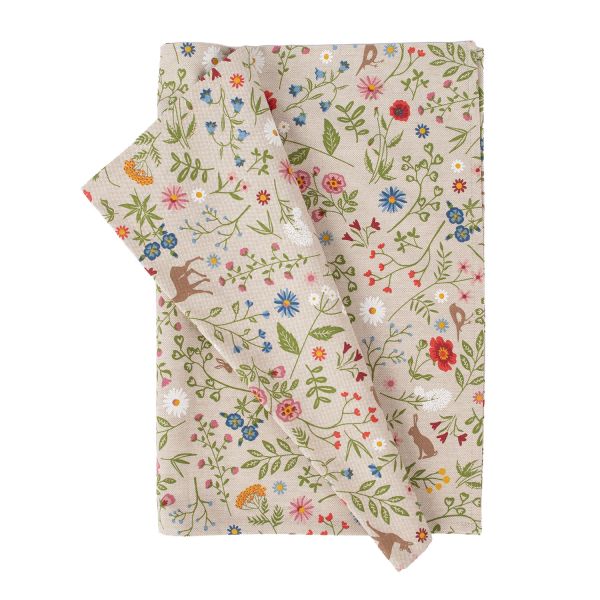 Скатерть HOLLY 43x116cm, животные и цветы