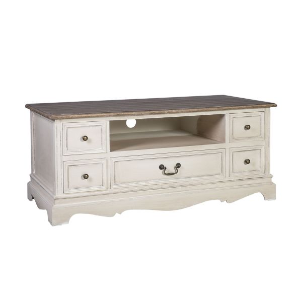 TV table SAMIRA NEW 117x53xH50cm, antique white