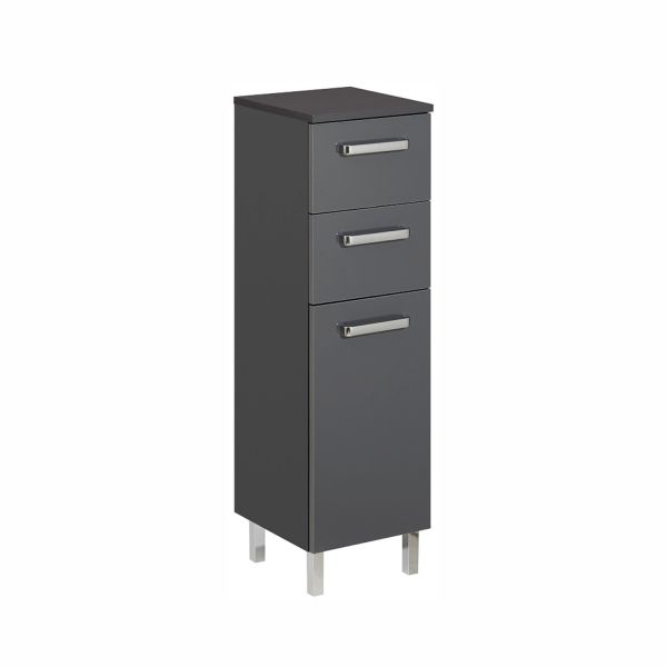 Bathroom cabinet 311, 30x33xH100,5cm, anthracite gloss