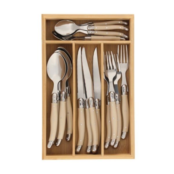 Söögiriistad BAMBOO BOX 16-osa, beež