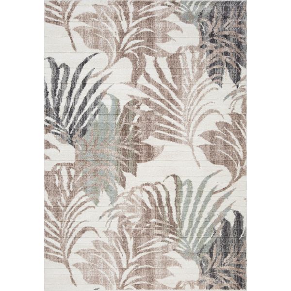 Carpet KIGALI-1, 100x150cm, beige/brown leaf