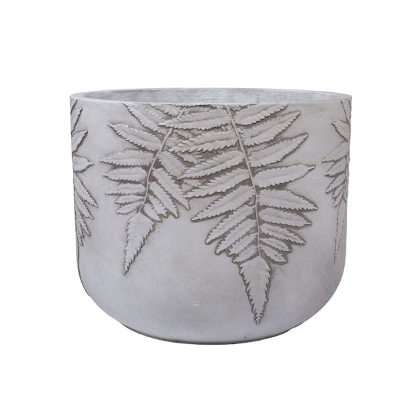 Lillepott FERN D37xH30cm, valge/hall